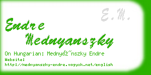 endre mednyanszky business card